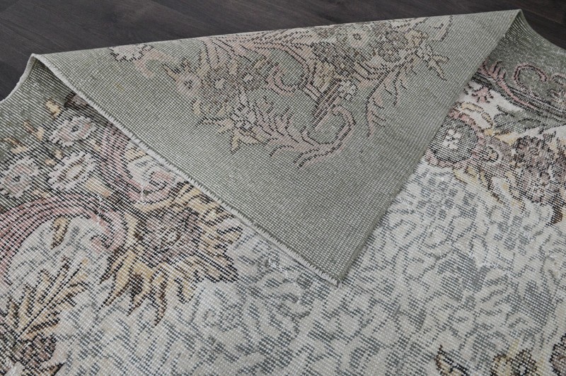 Oushak Turkish Vintage Rug 5x9 Kilim Rug Anatolian Handmade Boho Decor BEIGE gallery