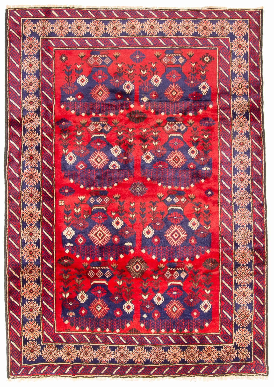 Vintage Traditional Hand-Knotted Area Rug 4'8" x 6'7" Oriental Wool Carpet gallery