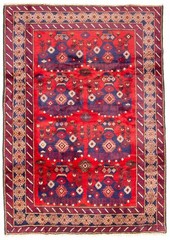 Vintage Traditional Hand-Knotted Area Rug 4’8″ x 6’7″ Oriental Wool Carpet