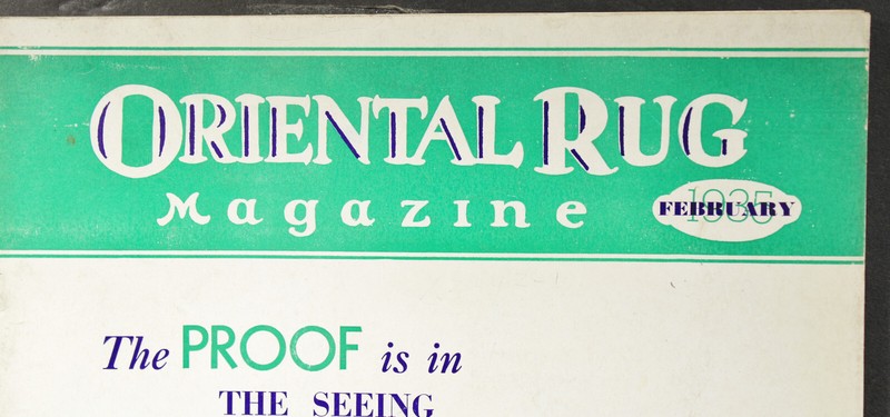 Very Nice 1935 35 Page Oriental Rug Magazine gallery