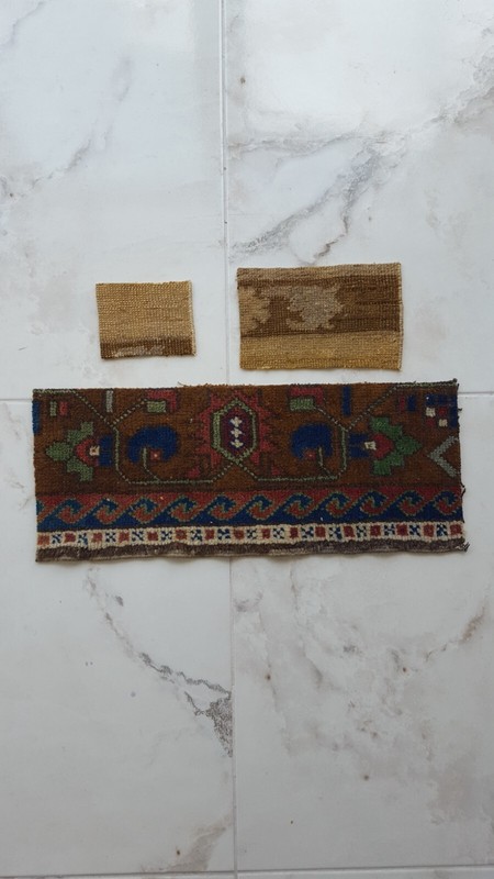 Anatolian Dıy Fragment Carpet Rug Painting or Art Piece Rug Organic Handmade Rug gallery