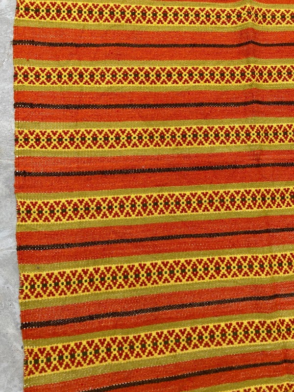 Vintage Handmade Tunisian Geometric Traditional Wool Kilim Rug 178x112 cm gallery