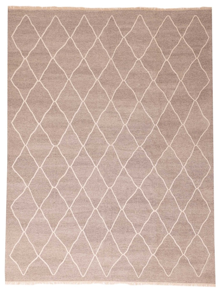 Vintage 9'2" x 11'9" Traditional Wool Hand Woven Oriental Area Rug
