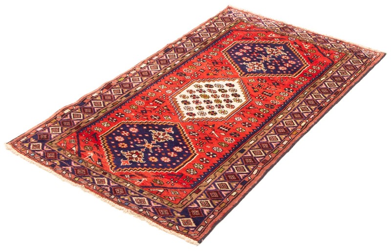 Vintage Hand-Knotted Area Rug 3'11" x 6'4" Traditional Oriental Wool Carpet gallery
