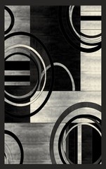MAJESTIC RUG HSE001 ( 2024 ) 5X7 #04 BLACK/GREY