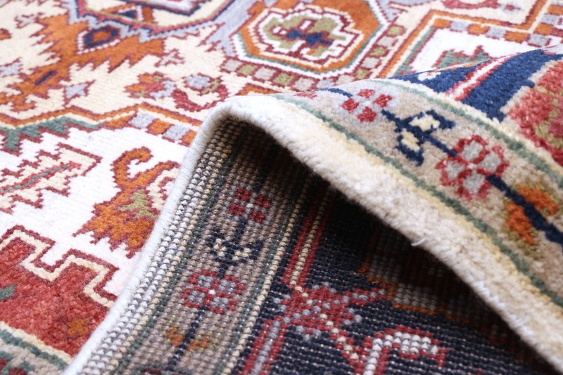 Vintage Geometric Area Rug 8'0" x 9'11" Traditional Hand-Knotted Wool Carpet gallery
