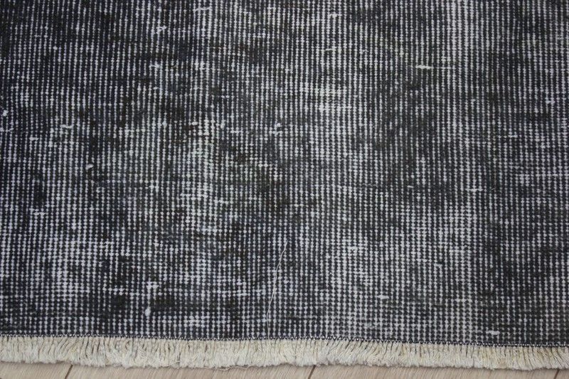 Sparta Gray Accent Rug Traditional Vintage Handwoven Overdyed Wool Carpet 4x7 ft gallery