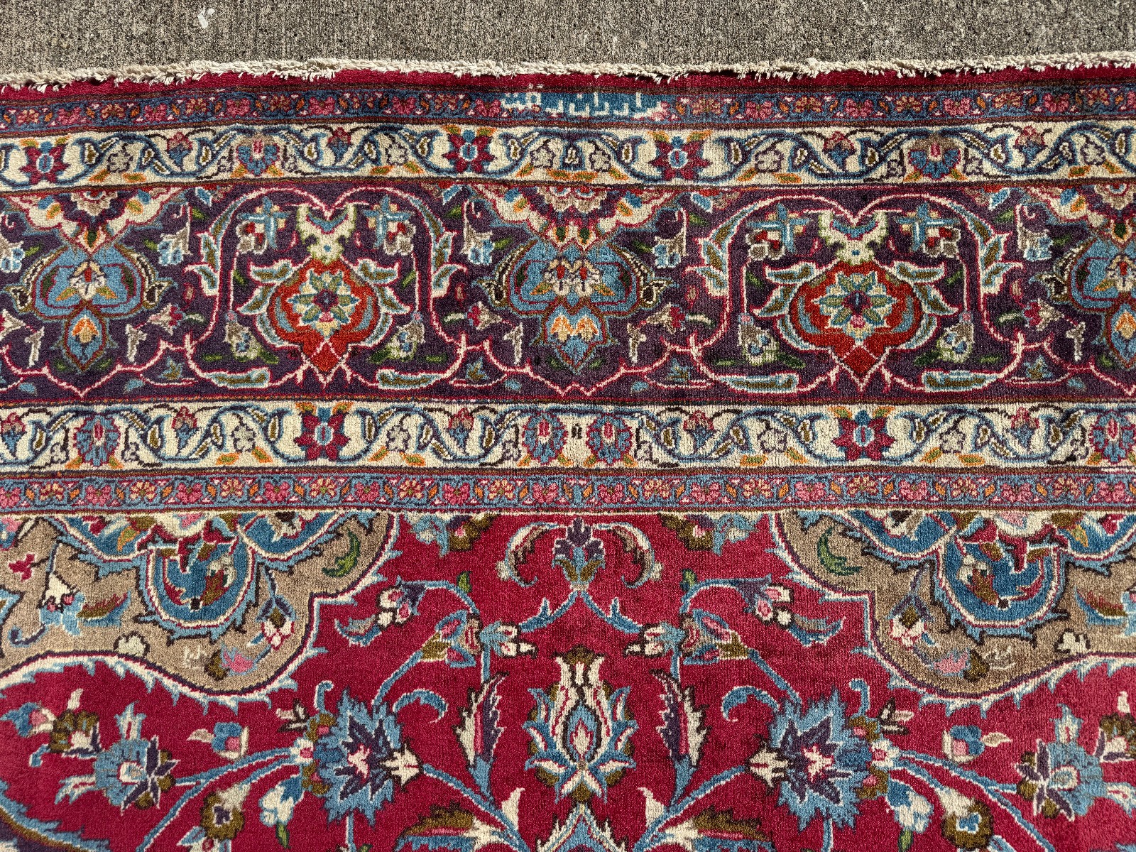 9x12 SIGNED RED ANTIQUE ORIENTAL RUG COLORFUL HAND-KNOTTED handmade big VINTAGE gallery