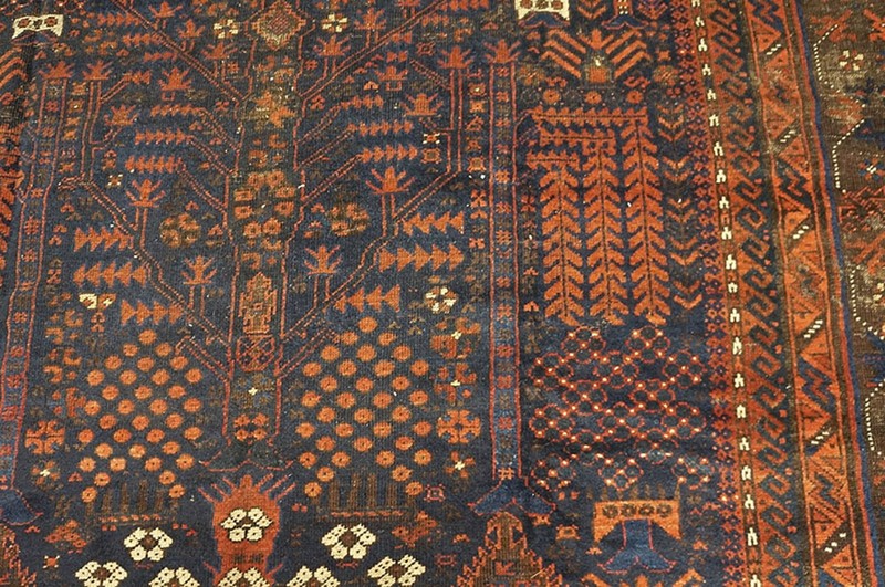 Mid 19th Century Antique Tribal Afghan tribal Rug gallery