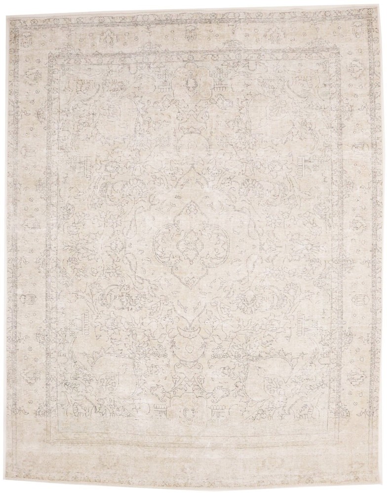 Antique Distressed Oriental Rug Muted Farmhouse Decor Vintage Carpet 9'9X12'4 ft