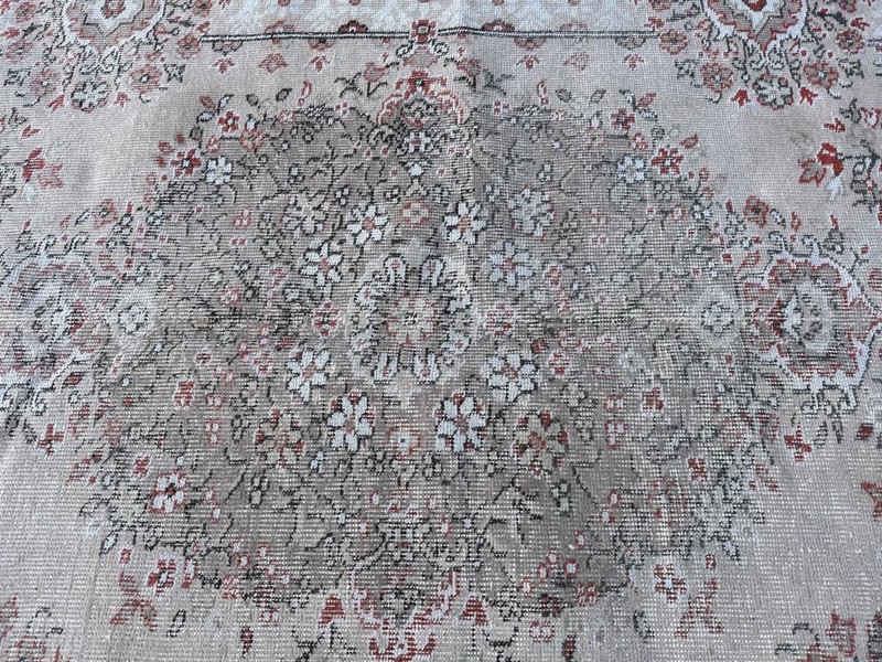 5'10 x 9'2 Distressed Overdyed Turkish Oushak Keyseri Antiqued Handmade Wool Rug gallery