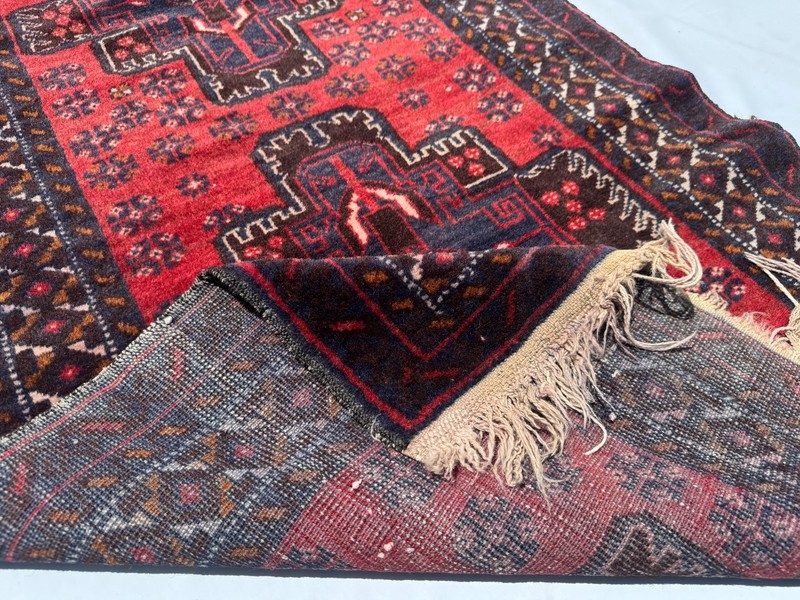 3x4 Afghan Hand Knotted Tribal Baluchi Area Rug Geometric Oriental Wool Carpet gallery