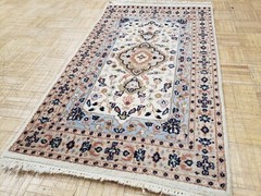 2.6×4 INDO KIRMAN HAND WOVEN 100% WOOL ORIENTAL RUG VERY FINE