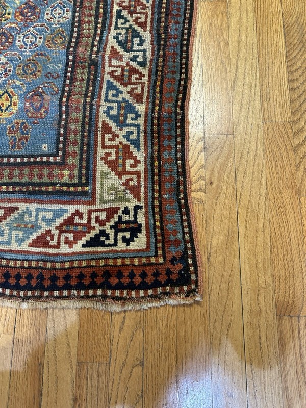 Antique Caucasian C.1900 Museum quality Chi Chi KUBA with rare paisley design6x3 gallery