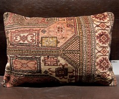 24″x16″ 60×40 Hand Knotted Wool Kayseri Carpet Rug Vintage Pillow Cover Cushion