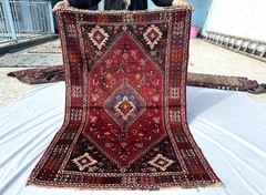 4×6 ft Hand Knotted Vintage Afghan Area Rug Oriental Medallion Geometric Carpet