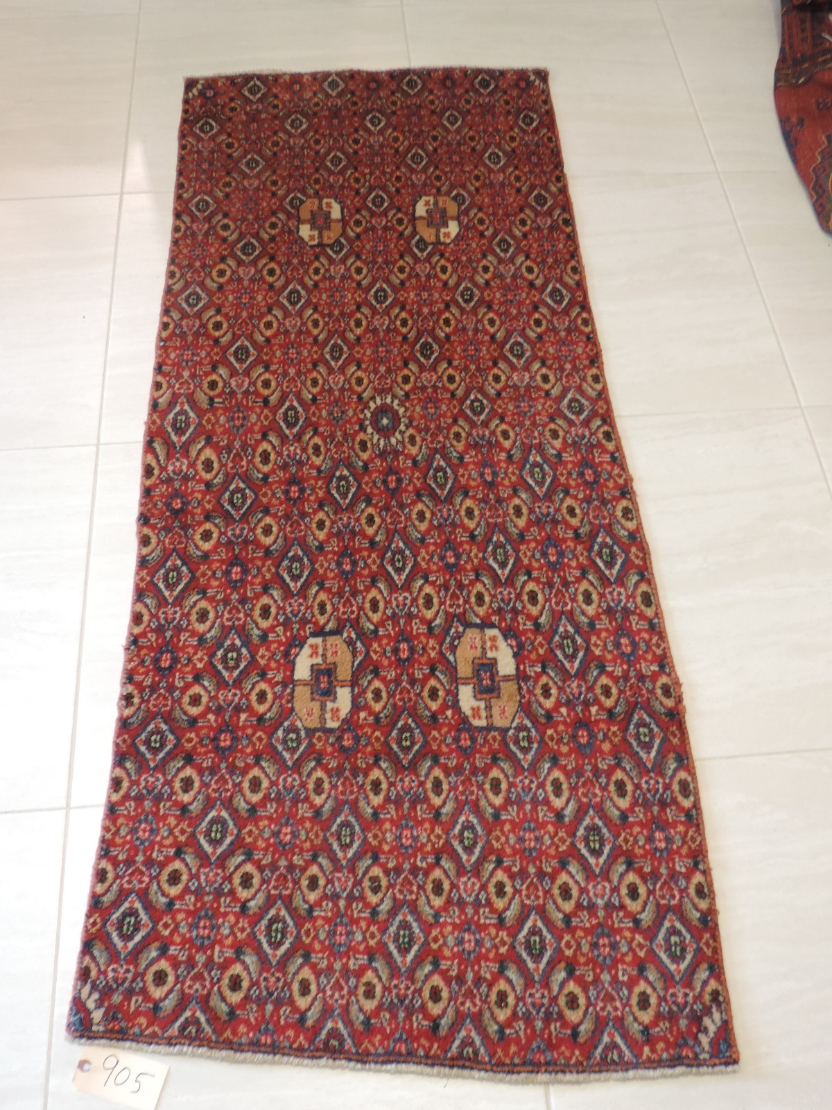 3x6ft. Semi Antique Afghan Balouch Wool Rug gallery