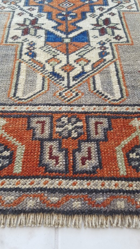 Antique Dowry Village Carpet, Medium Multicolor Rug, Handmade Decoration Rug A b gallery