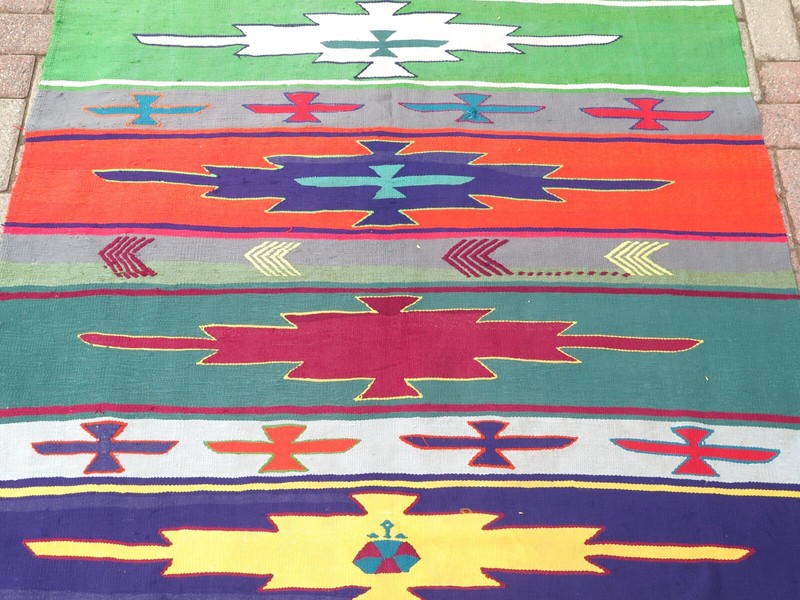Vintage Turkish Kilim Wool, Area Rugs, Handmade Afion Rug, Large Carpet 54"x101" gallery