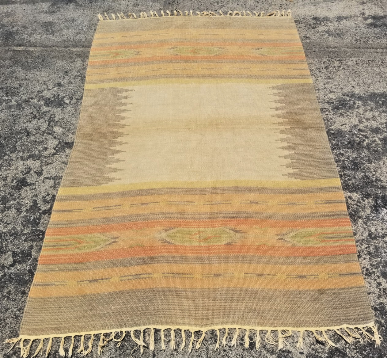 Vintage Traditional Handmade Beautiful Turkish Kilim Floor Rug Carpet 176x114 cm gallery