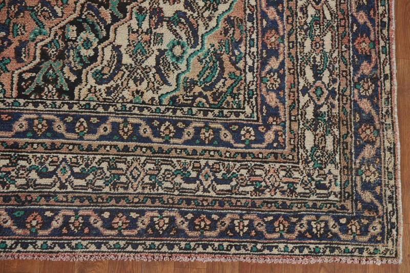 Geometric Traditional Living Room Handmade Rug 7x10 Vintage Handmade Carpet gallery