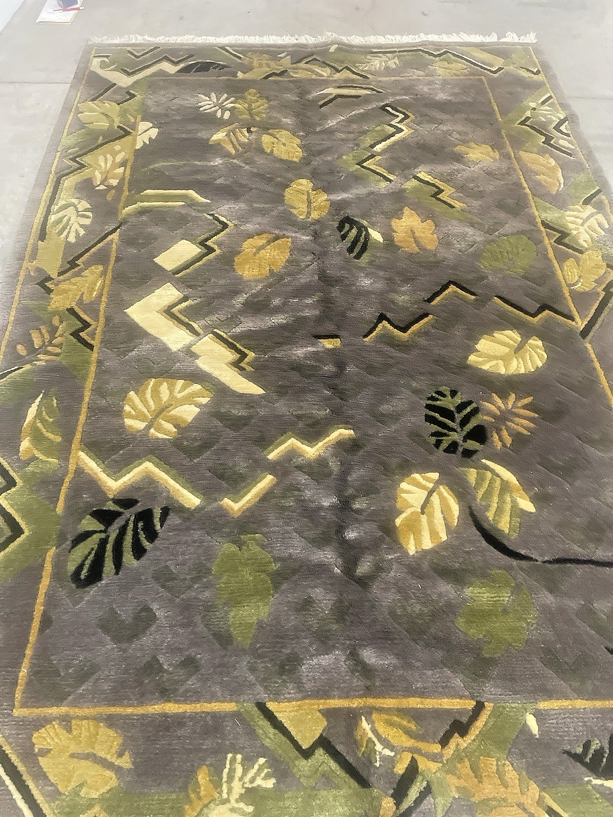VINTAGE MODERN TIBETAN ORIENTAL RUG HAND KNOTTED IN TIBET 6' X 9' gallery