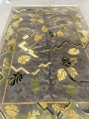 VINTAGE MODERN TIBETAN ORIENTAL RUG HAND KNOTTED IN TIBET 6′ X 9′