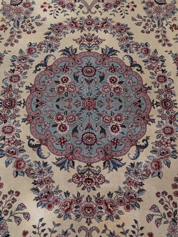 Pak Per'sian Rug 10x14, Fine 170 KPSI, Floral Medallion, Elegant, Handmade gallery