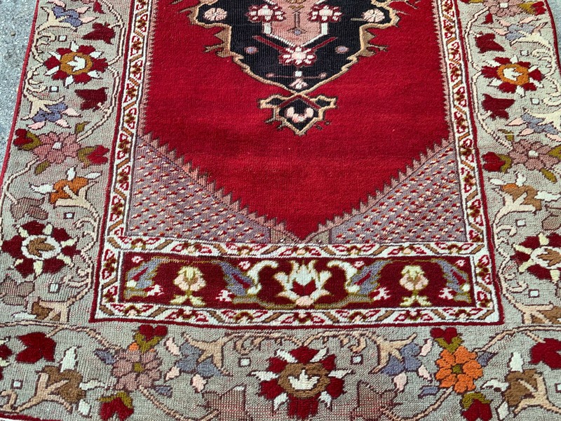 3'2'' x 5'1'' Vintage Natural Rug Village Rug Handmade Carpet.SKU:KR1120 gallery