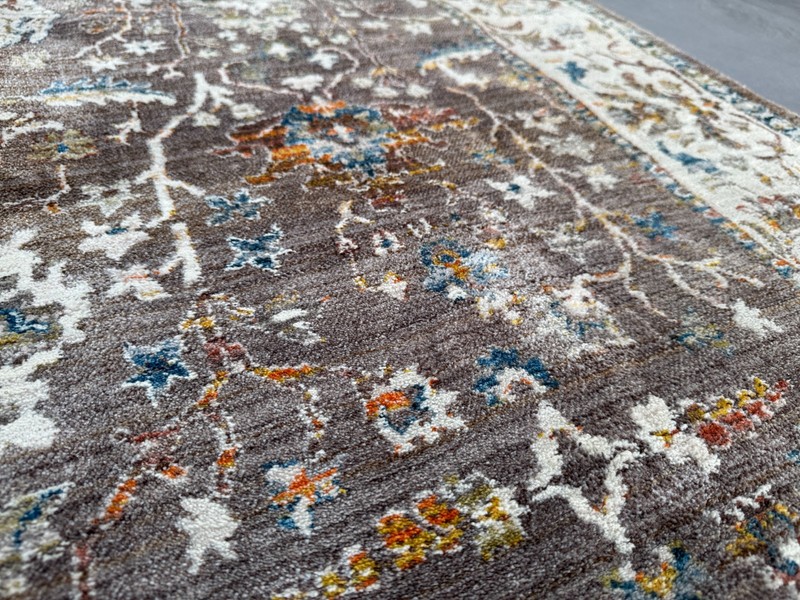 5x6 Antique Handmade Afghan Silk Rug, Low Pile, Floral Pattern Bedroom Rug gallery