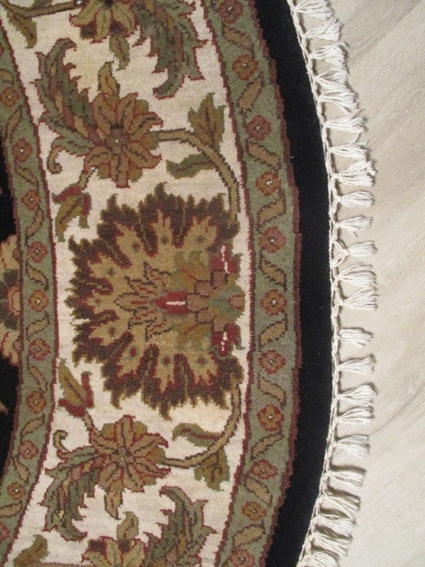 8' ROUND GORGEOUS DESIGN Allover-Pattern HANDMADE-KNOTTED FINE WOOL RUG 586027 gallery