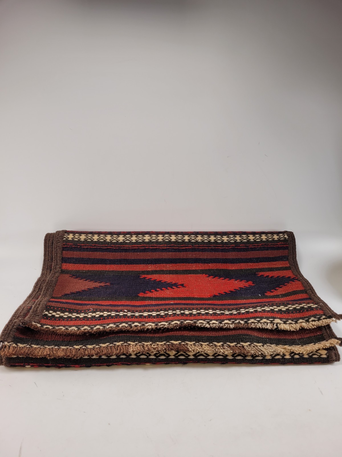 Hand Woven Vintage Afghan Maldari Kilim Runner Rug Tribal Runner Rug 120"x26" gallery