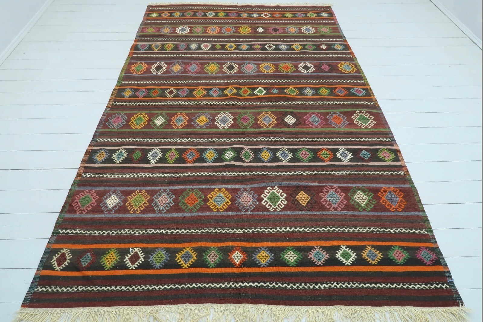 Vintage Turkish Rug,Antalya Nomad Kilim Rugs 65"x105" Area Rug Kelim Carpet gallery