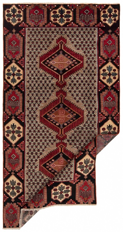 Koliai Hand Knotted Persian Rug 260 x 137cm - Nomadic, Oriental, Red, Carpet,... gallery
