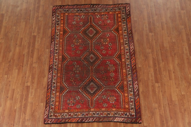 Pre-1900 Antique Vegetable Dye Rug Abadeh 5'x8' Hand-knotted Wool gallery