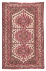 Vintage Hand-Knotted Area Rug 3’1″ x 5’0″ Traditional Wool Carpet