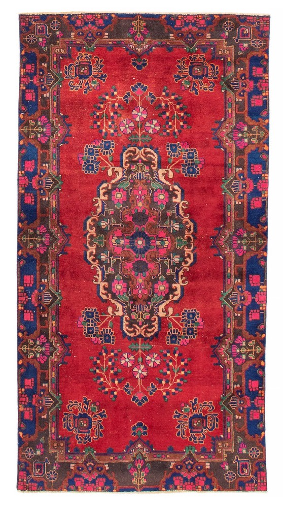 Traditional Vintage Hand-Knotted Area Rug 4'5" x 8'2" Oriental Wool Carpet