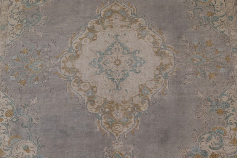 Handmade Gray Wool Carpet Traditional Distressed Area Rug 10x12 Ft Oriental Rug gallery