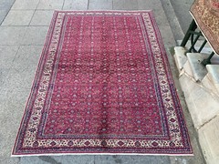5’1” X 6’11” Vintage Natural Color Village Rug Handmade Rug.SKU:K1715