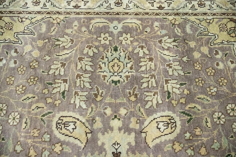 Semi-Antique Distressed Floral Muted Oriental Rug Living Room Carpet 7x10 Ft gallery