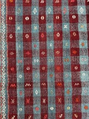 3’3 X 4’6 Unique Handwoven All Wool Turkish Cicim Flatwoven Rug, Vegetable Dyed
