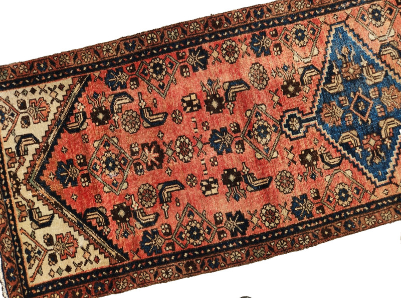 3'1"x9'8 ANTIQUE HAND KNOTTED PERSAN KURDISH SERAPE TRIBAL WOOL MUTED RUG RUNNER gallery