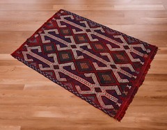 3×4 Rug HandMade Turkish Rug, Braided Sofreh Rug Vintage Small Rug 2′11″ x 4′3″