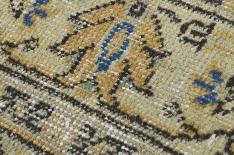 Vintage Turkish Runner Rug 1x5ft Wool Anatolian Handmade Hallway Oushak BEIGE gallery