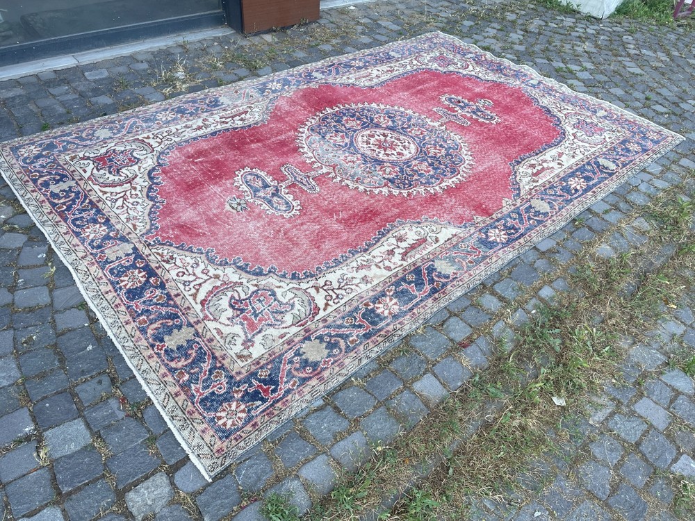 Bohemian Large Rug, Turkish Vintage Rug, Handmade Wool Rug, 6,4 x 10, ft
