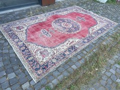Bohemian Large Rug, Turkish Vintage Rug, Handmade Wool Rug, 6,4 x 10, ft