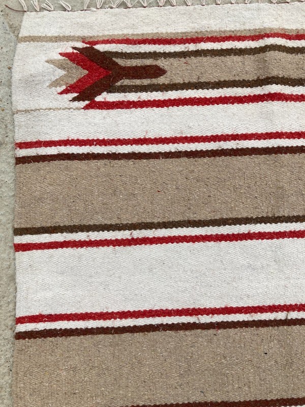 Vintage Handmade Traditional Navajo Native American Floor Rug Carpet 134x74 cm gallery