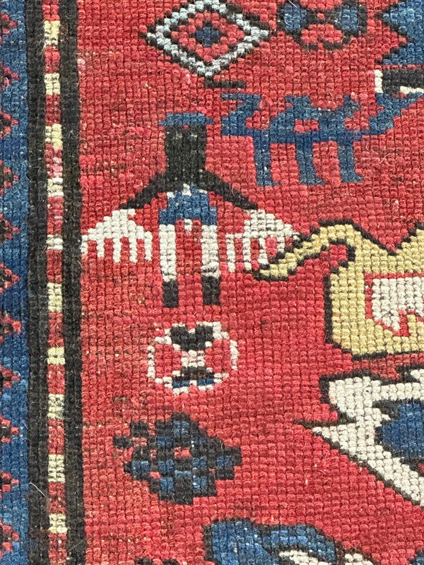 ANTIQUE CAUCASIAN EAGLE KAZAK RUG 6x8FT circa 1880 gallery