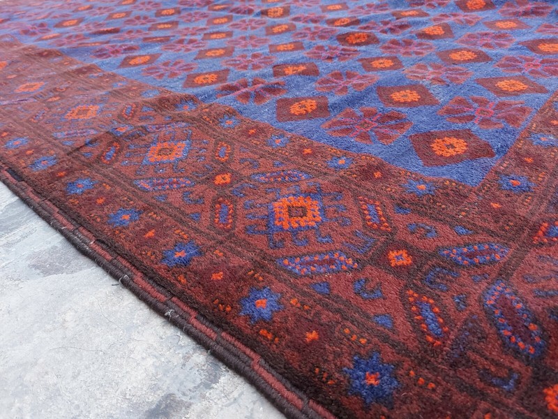 Baloch Rug 9'2"x5'3" ft Nomadic Afghan Rug Vintage Sheep Wool Area large rug gallery