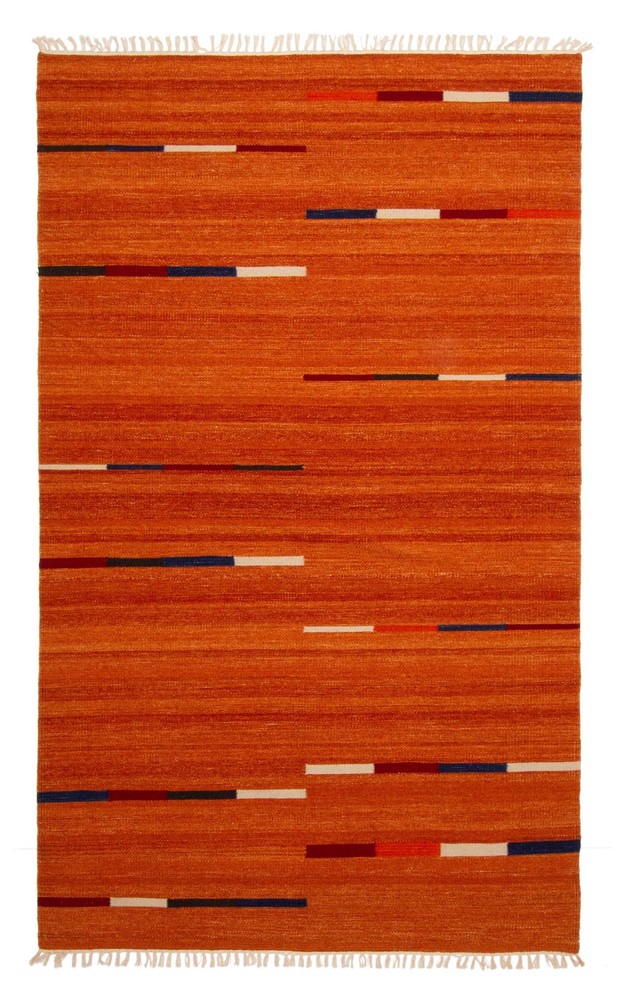 Vintage Hand Woven Turkish Carpet 4'11" x 8'2" Traditional Wool Kilim Rug